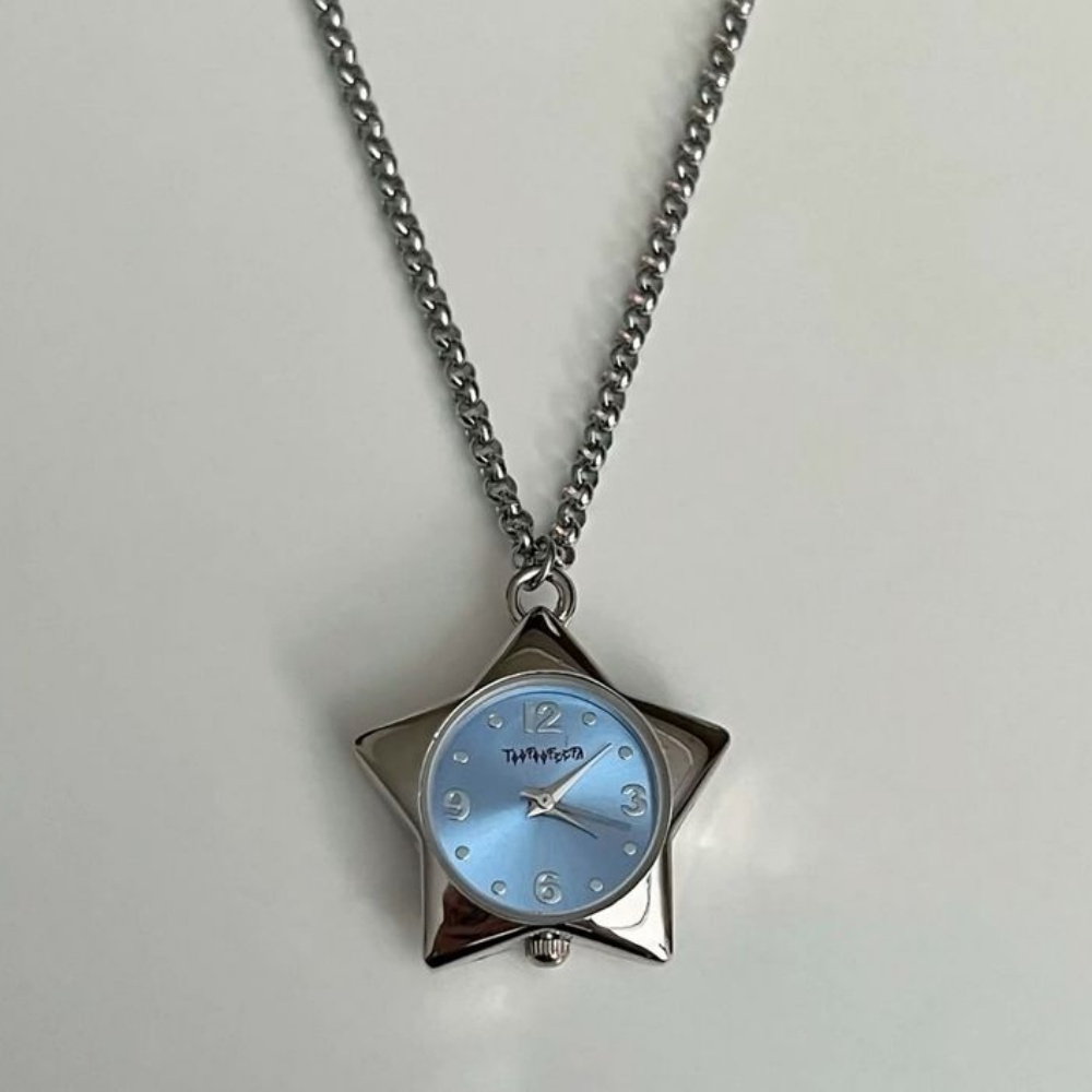 ساعت ستاره گردنی ابی