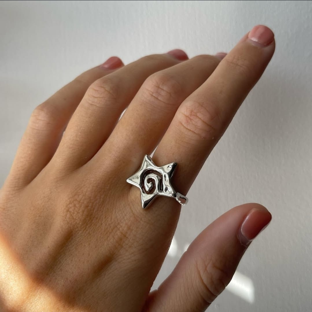 انگشتر اسپیرال و ستاره 🌀⭐