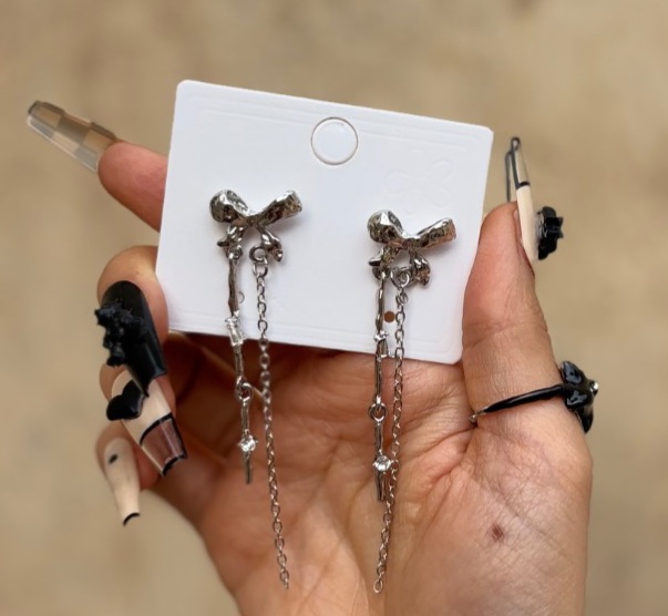 گوشواره پاپیون اویزدار پینترستی